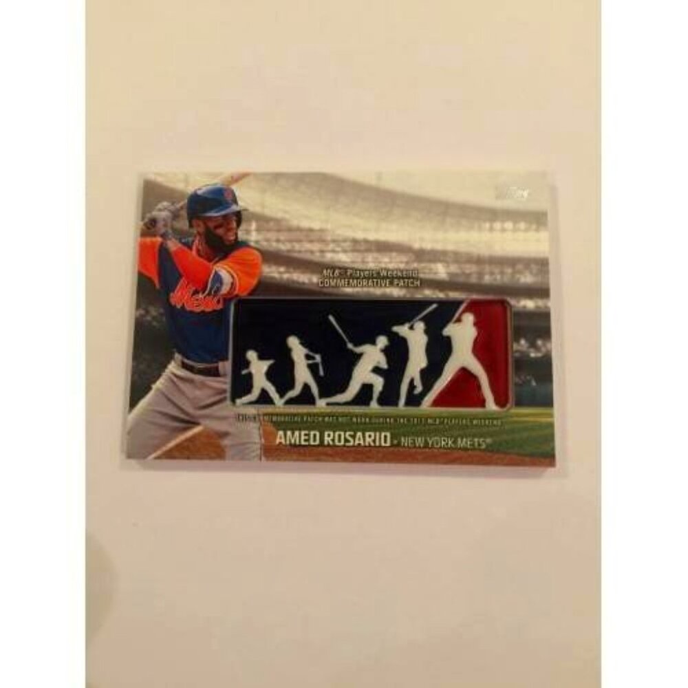 2018 TOPPS AMED ROSARIO METS LOGO PATCH RELIC CARD #PWP-AR (MISC1)